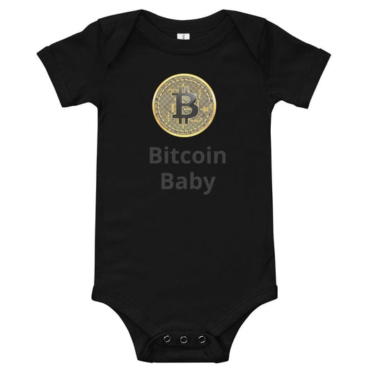 Baby Bitcoin short sleeve onesie