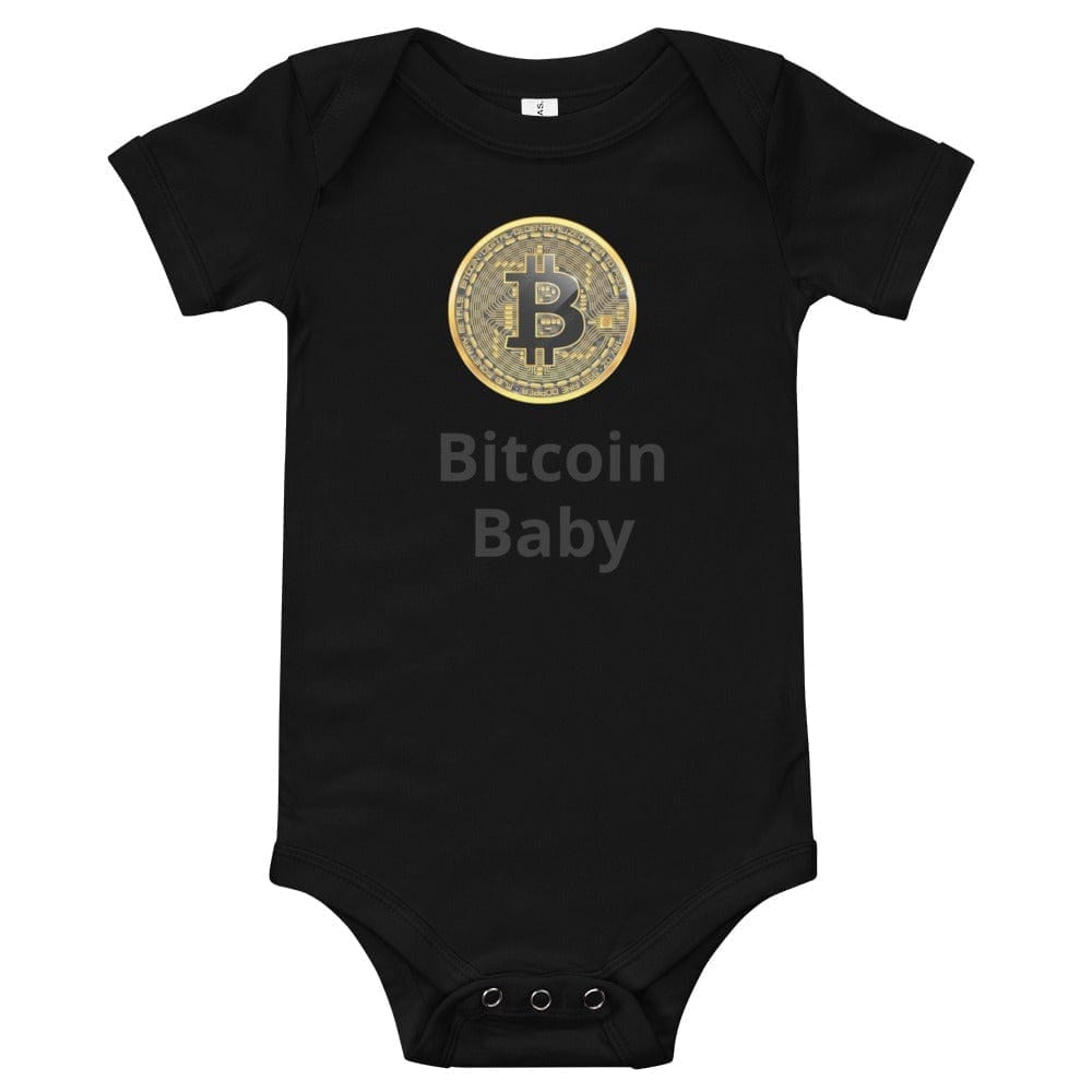 Baby Bitcoin short sleeve onesie
