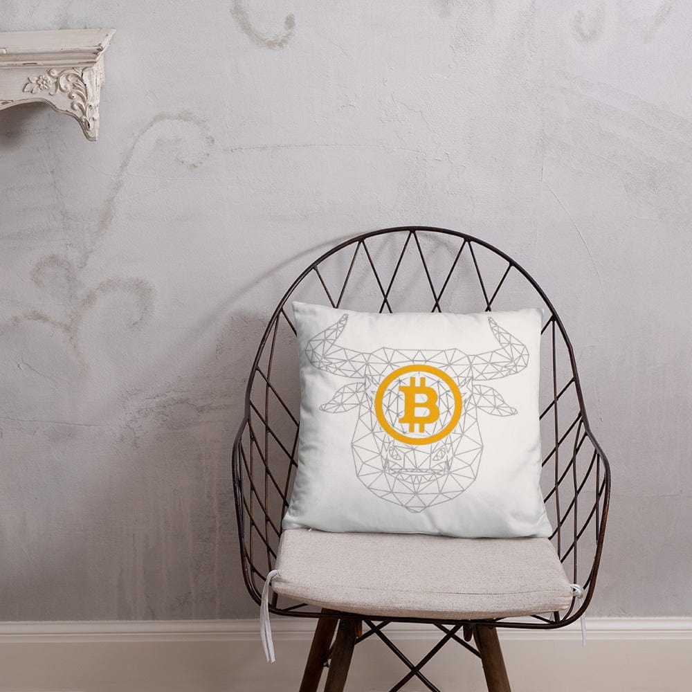CryptoApparel.cool 18″×18″ Bitcoin Basic Pillow