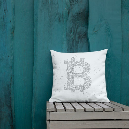 CryptoApparel.cool 18″×18″ Bitcoin Premium Decorative Pillow