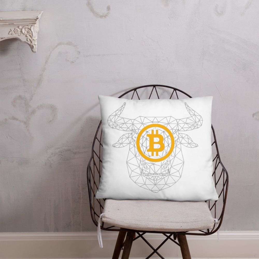 CryptoApparel.cool 22″×22″ Bitcoin Basic Pillow