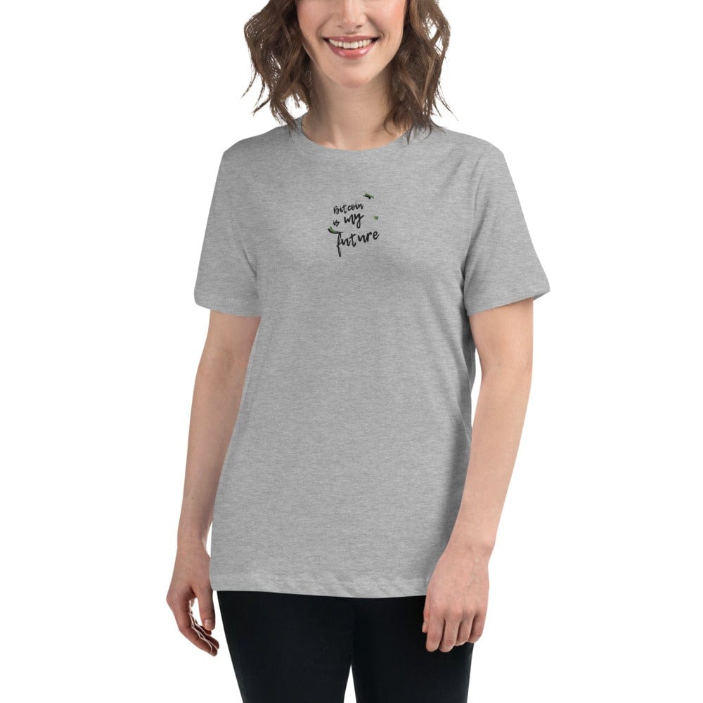 CryptoApparel.cool Athletic Heather / S Women's Relaxed Bitcoin T-Shirt