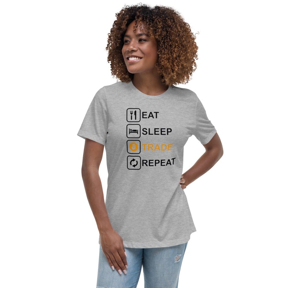 CryptoApparel.cool Athletic Heather / S Women's Relaxed Crypto Trading T-Shirt