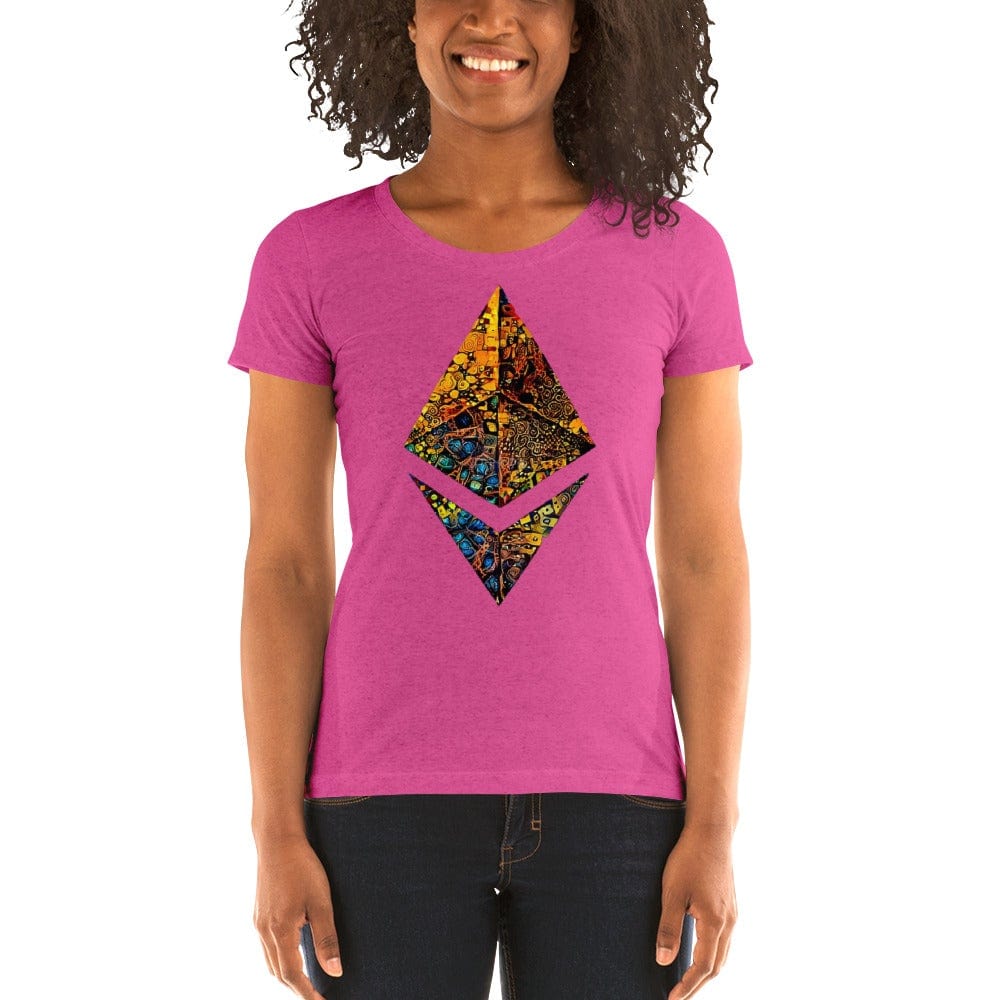 CryptoApparel.cool Berry Triblend / S Ladies' short sleeve Ethereum t-shirt