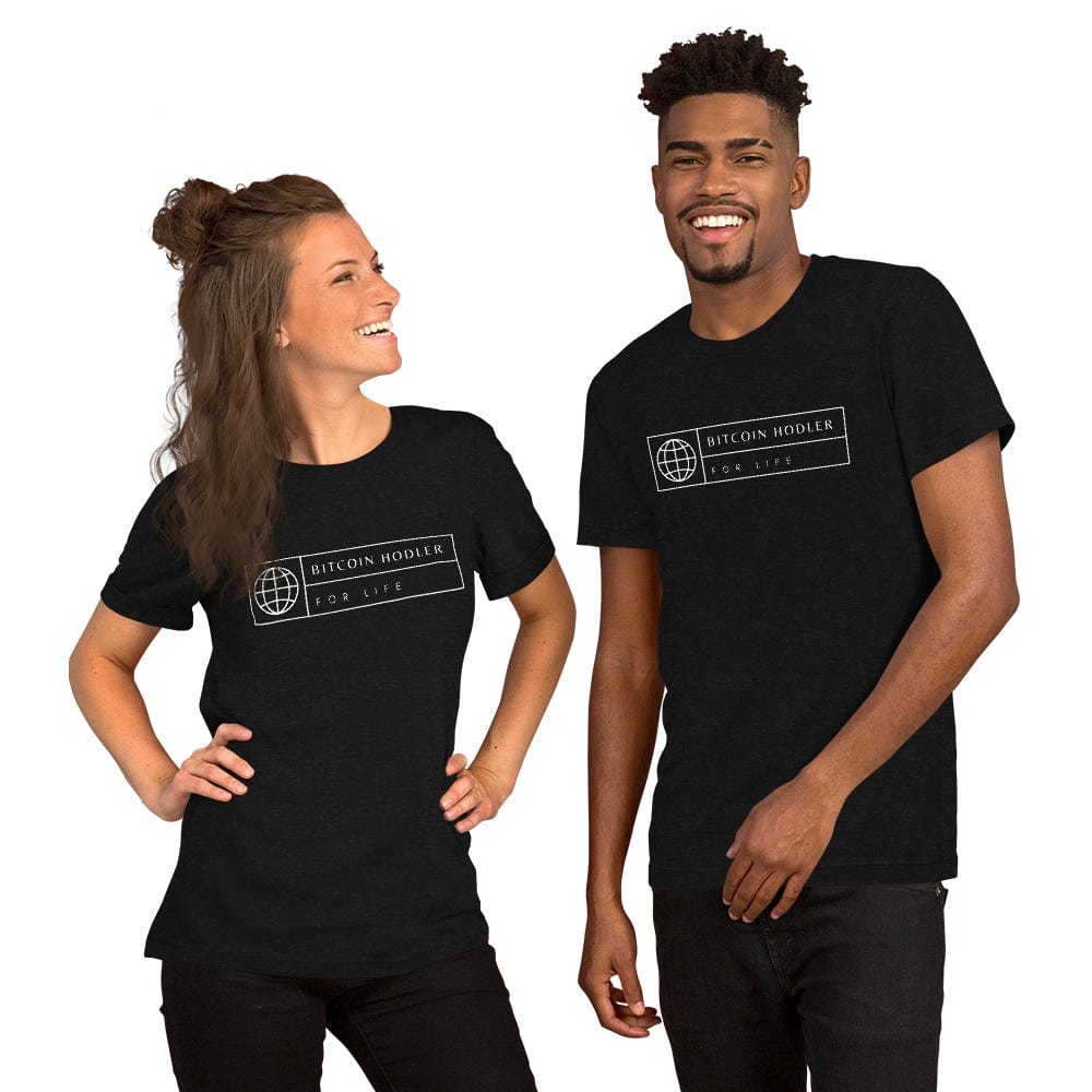 CryptoApparel.cool Black Heather / XS Short-Sleeve Unisex Bitcoin Hodler T-Shirt