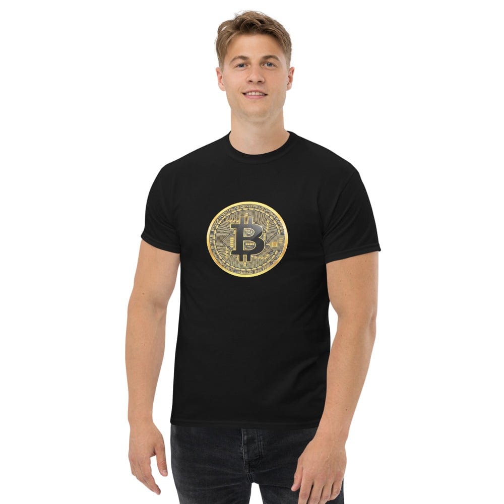 CryptoApparel.cool Black / S Crypto Men's heavyweight Bitcoin tee