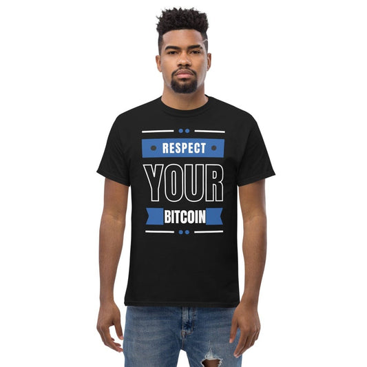 CryptoApparel.cool Black / S Men's heavyweight Bitcoin tee