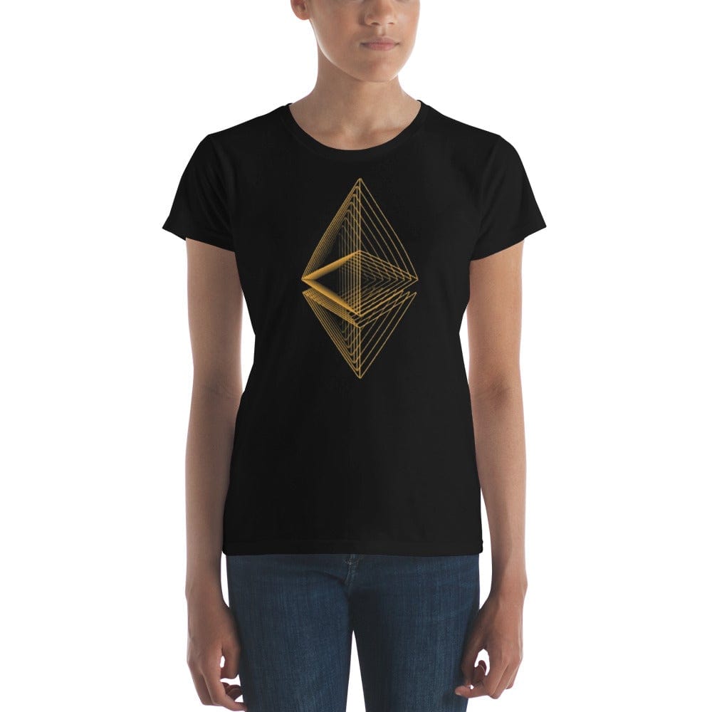 CryptoApparel.cool Black / S Women's Ethereum short sleeve t-shirt