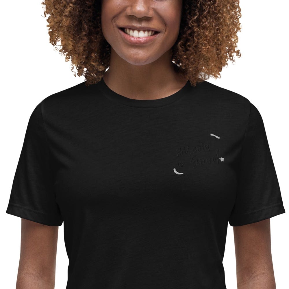 CryptoApparel.cool Black / S Women's Relaxed Bitcoin T-Shirt