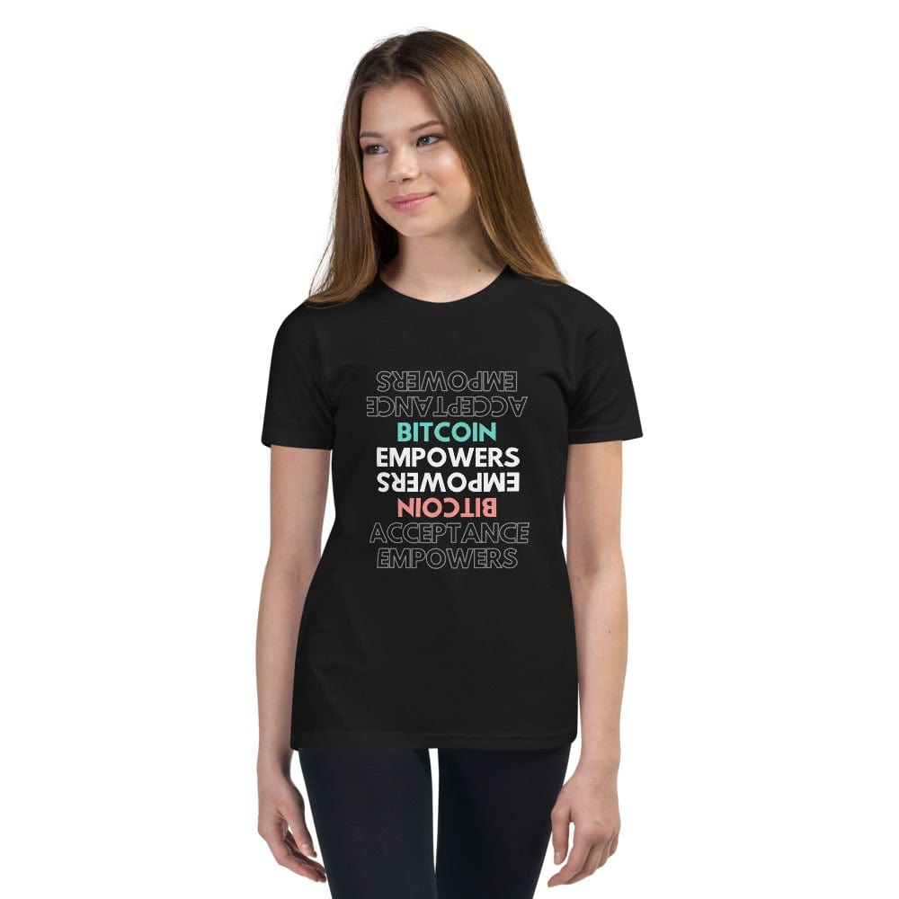CryptoApparel.cool Black / S Youth Bitcoin Short Sleeve T-Shirt