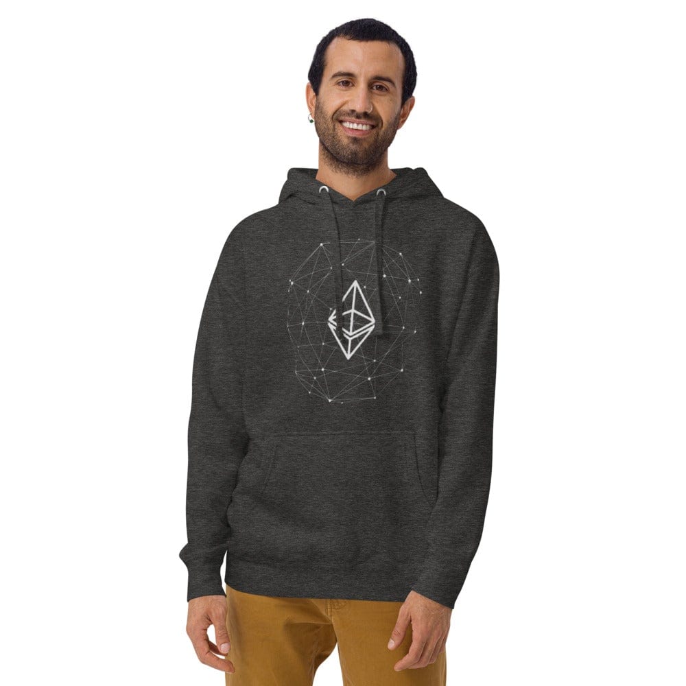 CryptoApparel.cool Charcoal Heather / S Ethereum Men Hoodie