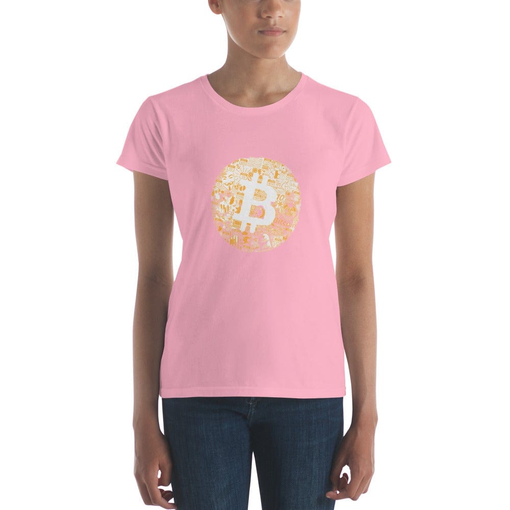 CryptoApparel.cool Charity Pink / S Women's Bitcoin short sleeve t-shirt