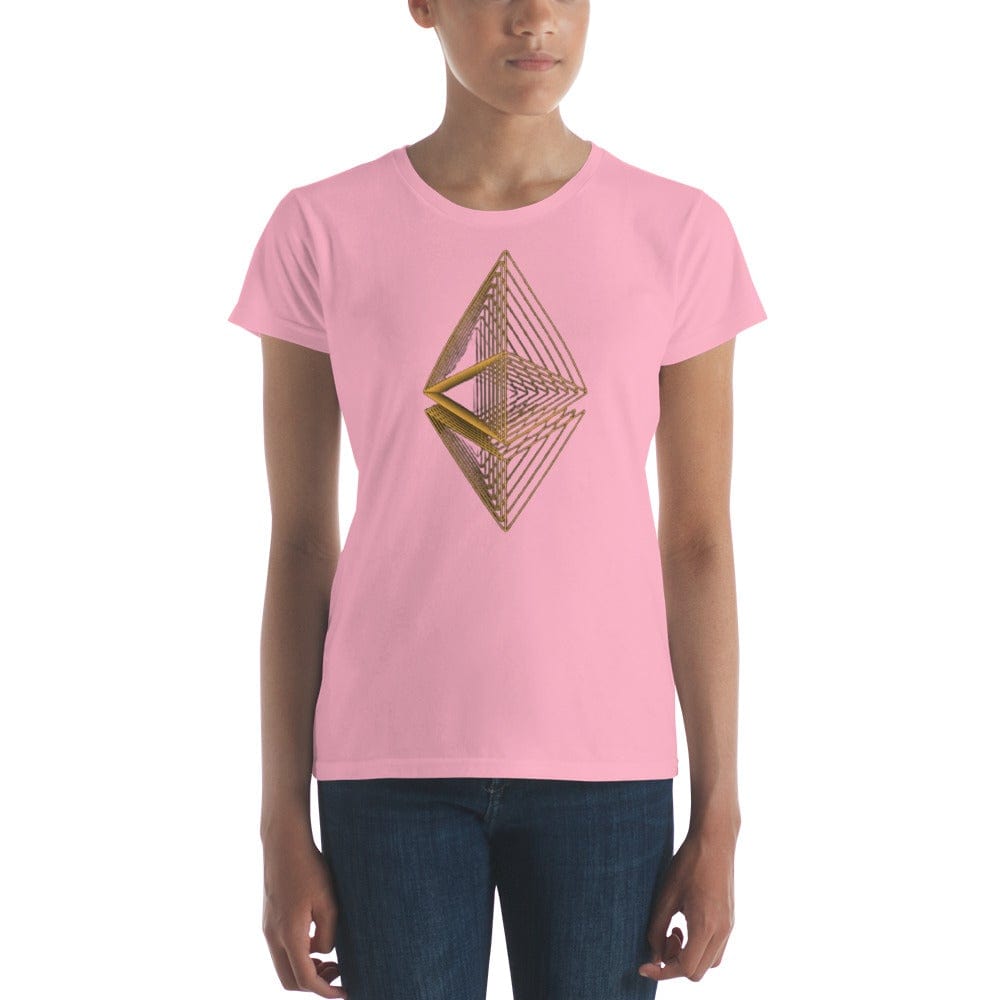 CryptoApparel.cool Charity Pink / S Women's Ethereum short sleeve t-shirt