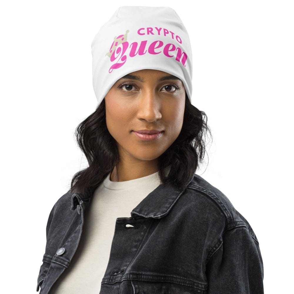 CryptoApparel.cool Crypto Queen Beanie hat