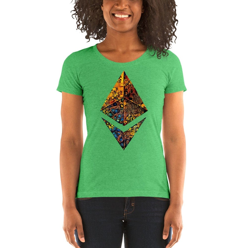 CryptoApparel.cool Green Triblend / S Ladies' short sleeve Ethereum t-shirt