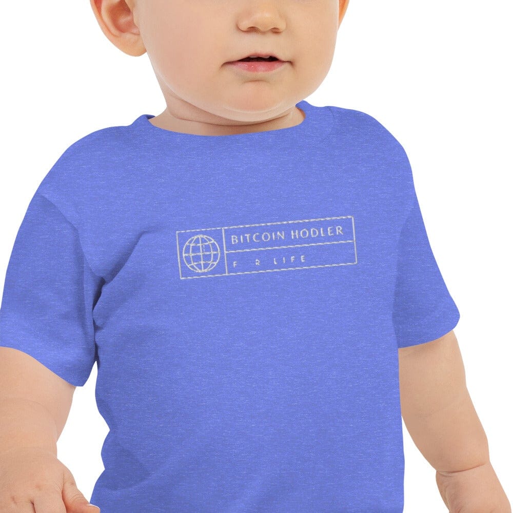 CryptoApparel.cool Heather Columbia Blue / 6-12m Bitcoin Hodler Baby Jersey Short Sleeve Tee
