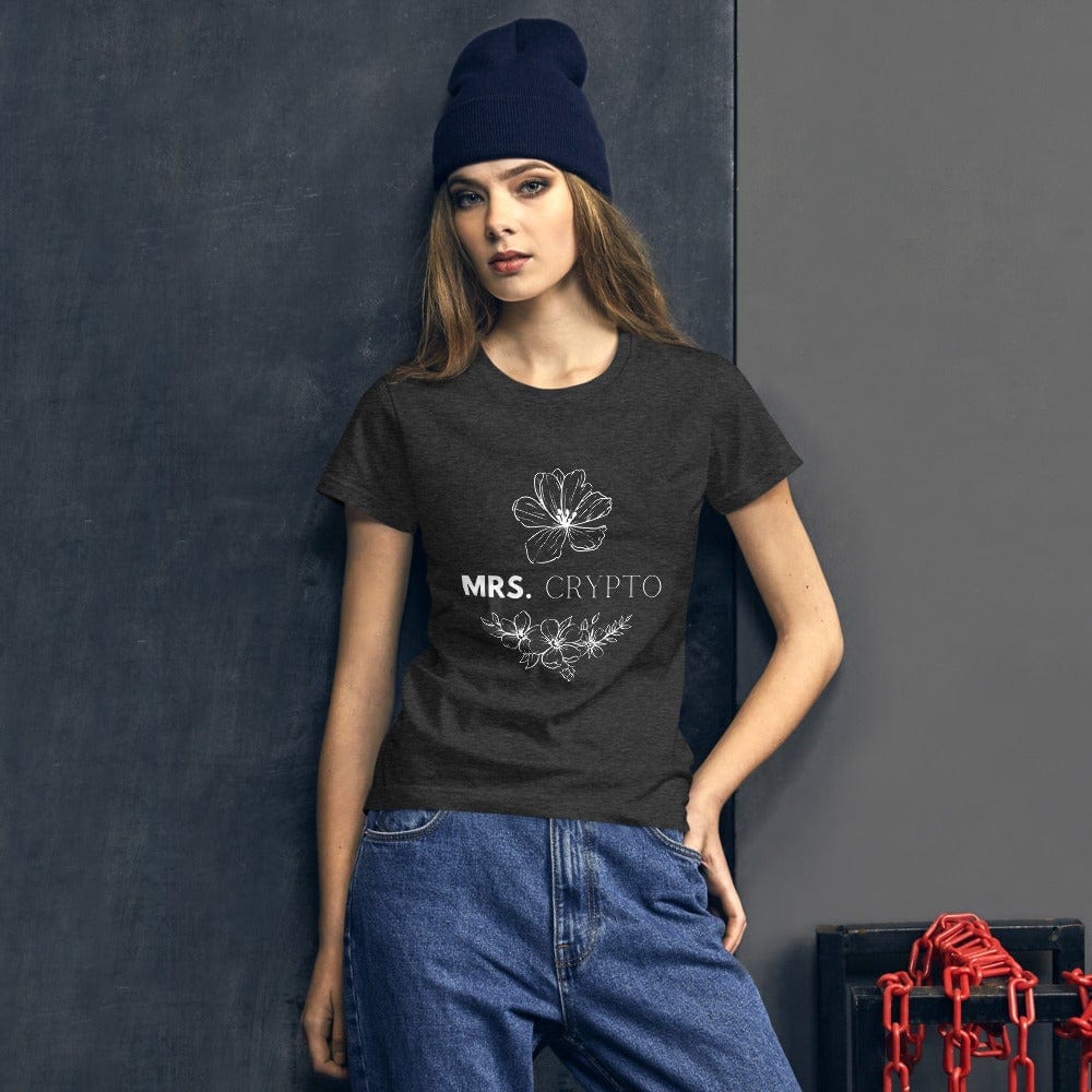 CryptoApparel.cool Heather Dark Grey / S Women's short sleeve Crypto t-shirt