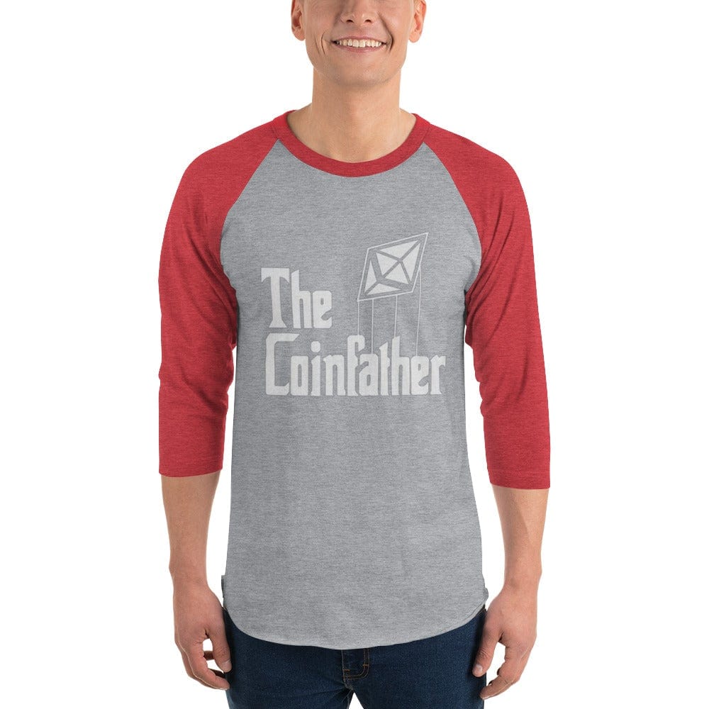 CryptoApparel.cool Heather Grey/Heather Red / XS Ethereum shirt for men