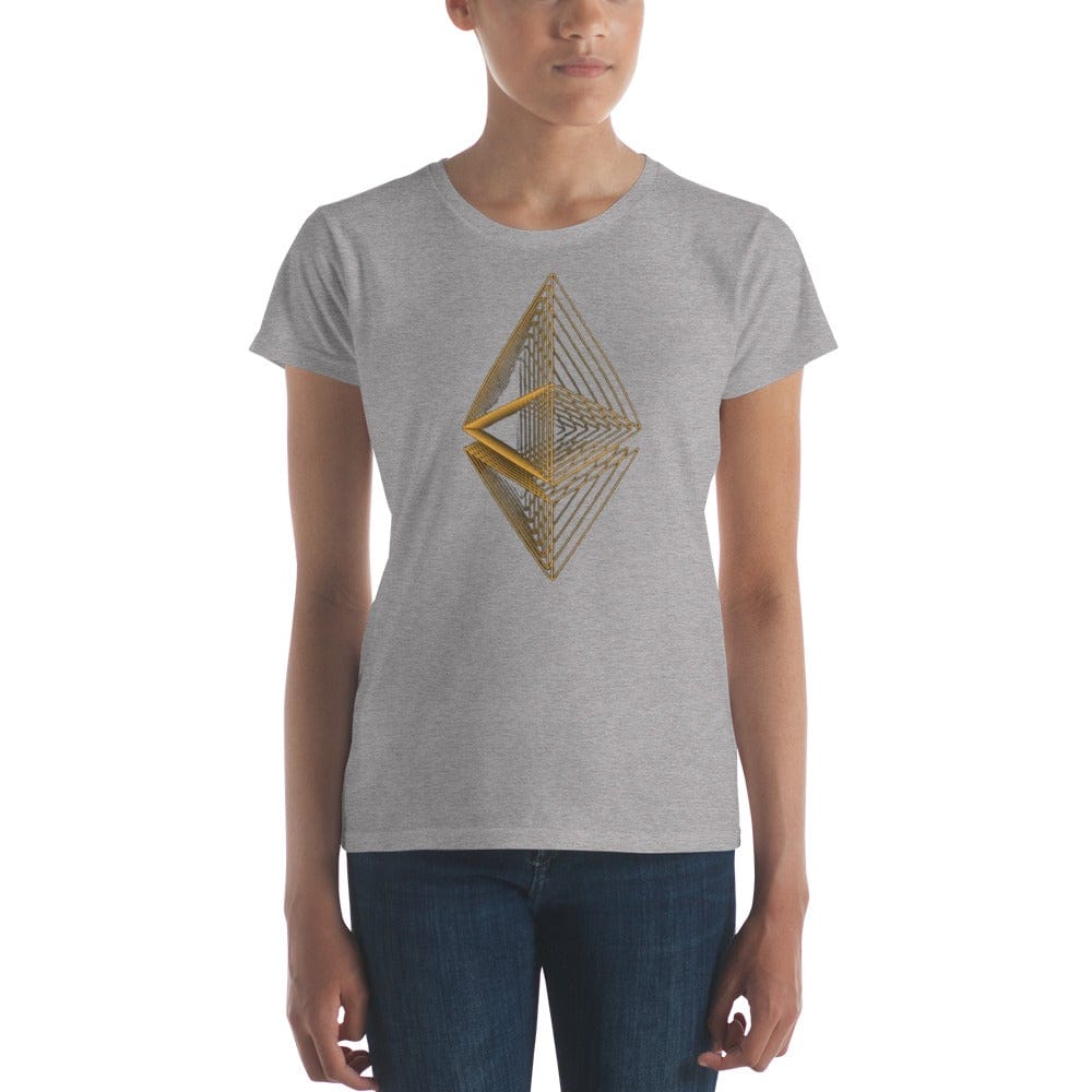 CryptoApparel.cool Heather Grey / S Women's Ethereum short sleeve t-shirt