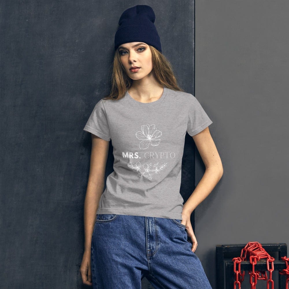 CryptoApparel.cool Heather Grey / S Women's short sleeve Crypto t-shirt