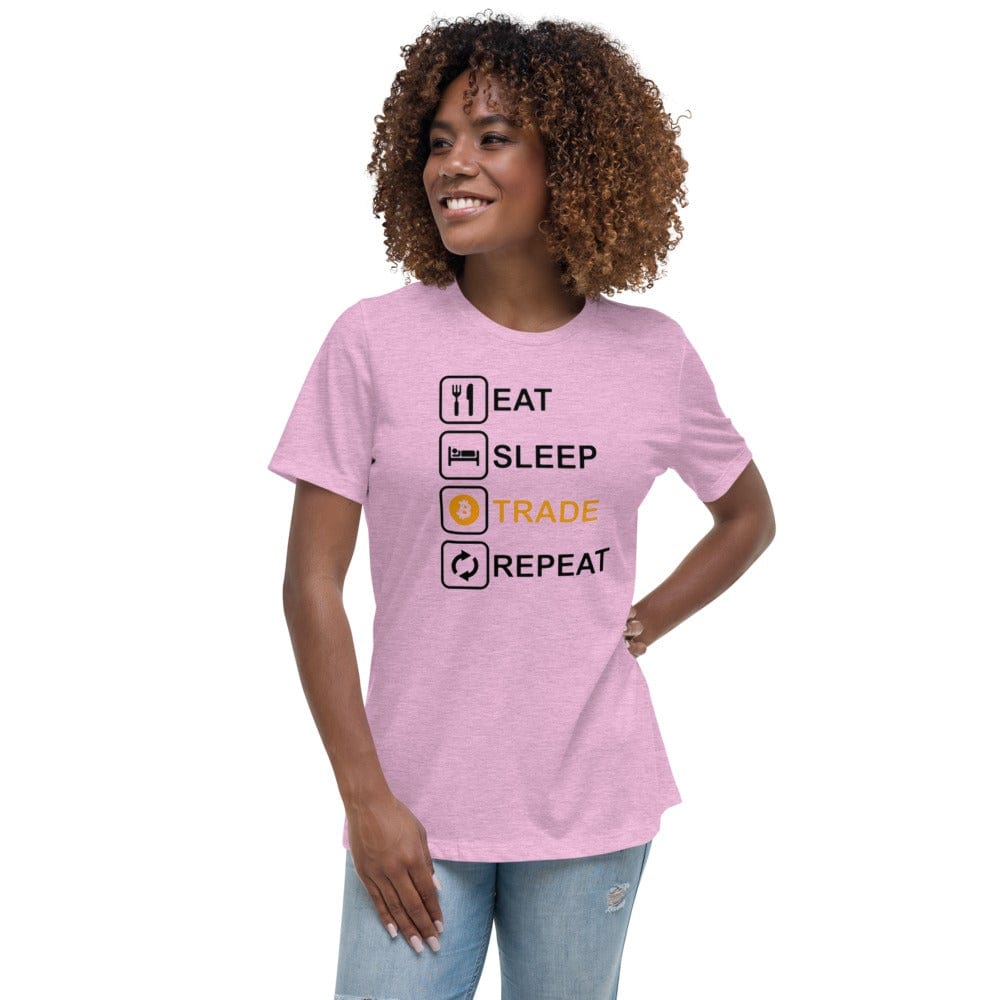 CryptoApparel.cool Heather Prism Lilac / S Women's Relaxed Crypto Trading T-Shirt