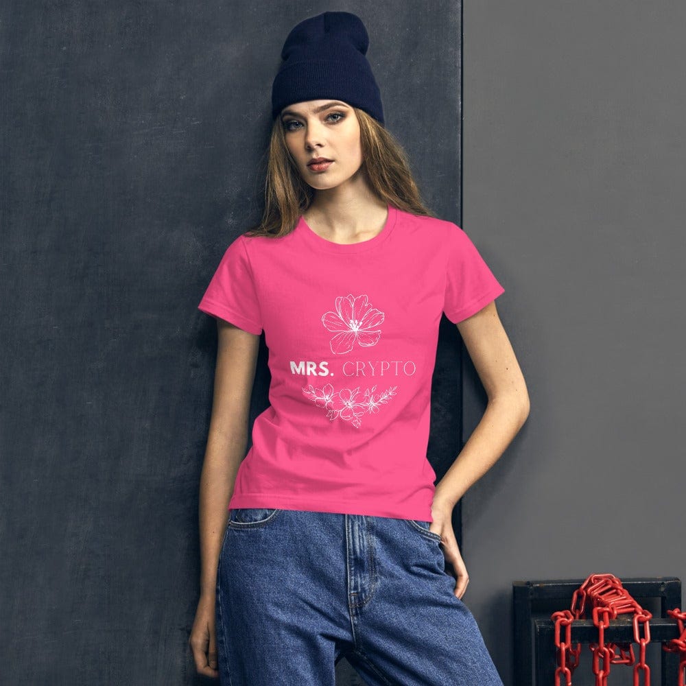 CryptoApparel.cool Hot Pink / S Women's short sleeve Crypto t-shirt
