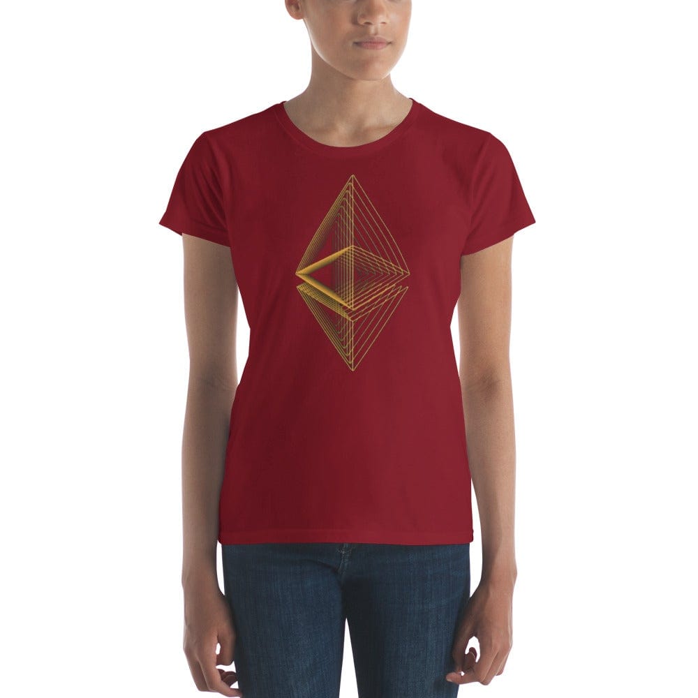 CryptoApparel.cool Independence Red / S Women's Ethereum short sleeve t-shirt