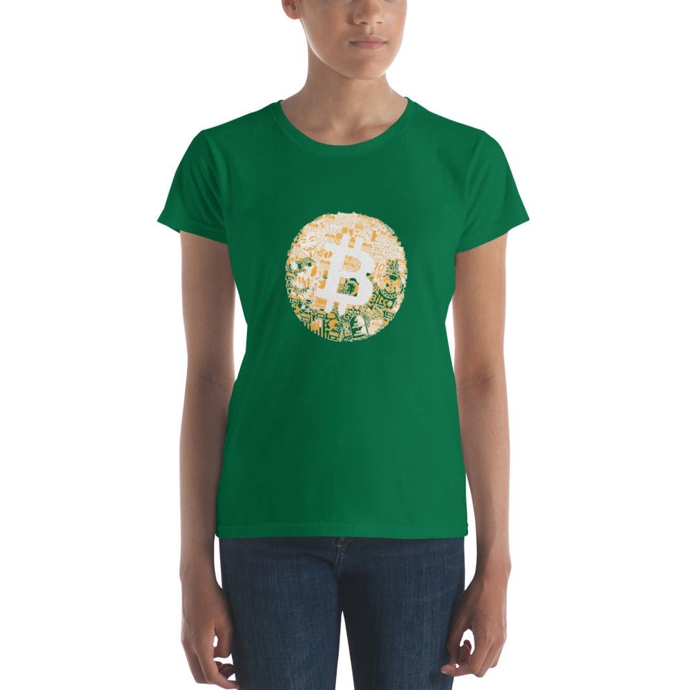 CryptoApparel.cool Kelly Green / S Women's Bitcoin short sleeve t-shirt