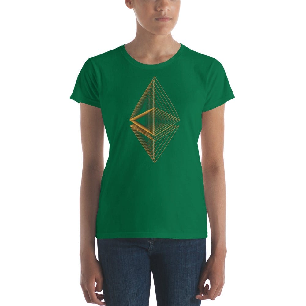 CryptoApparel.cool Kelly Green / S Women's Ethereum short sleeve t-shirt