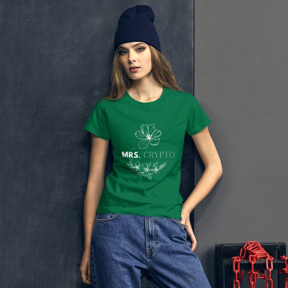 CryptoApparel.cool Kelly Green / S Women's short sleeve Crypto t-shirt