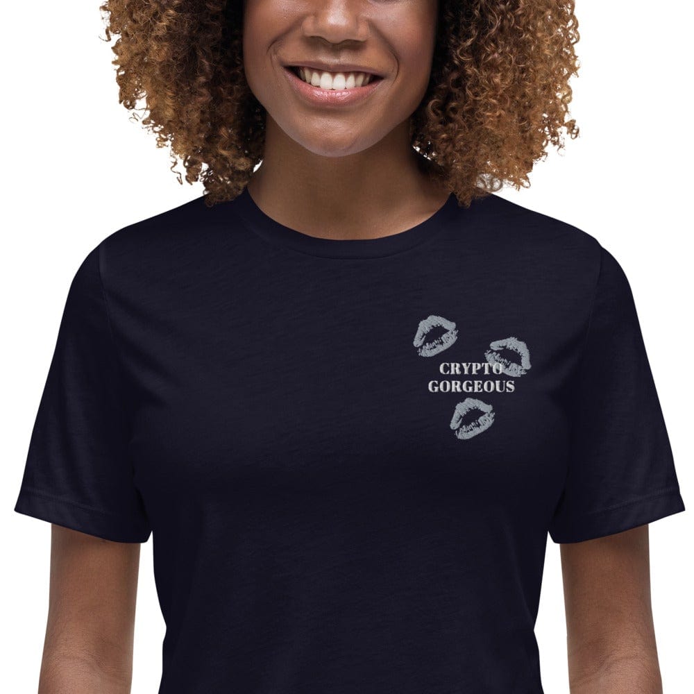 CryptoApparel.cool Navy / S Women's Relaxed T-Shirt