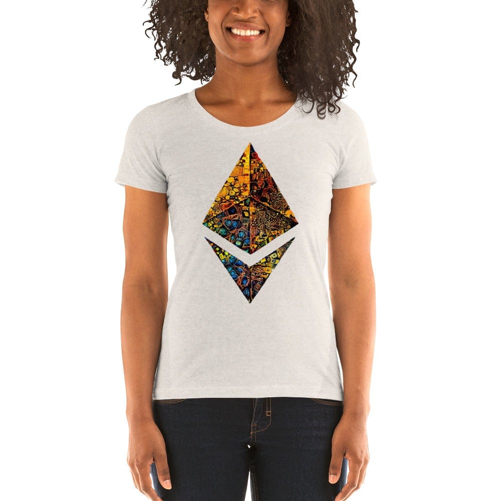 CryptoApparel.cool Oatmeal Triblend / S Ladies' short sleeve Ethereum t-shirt
