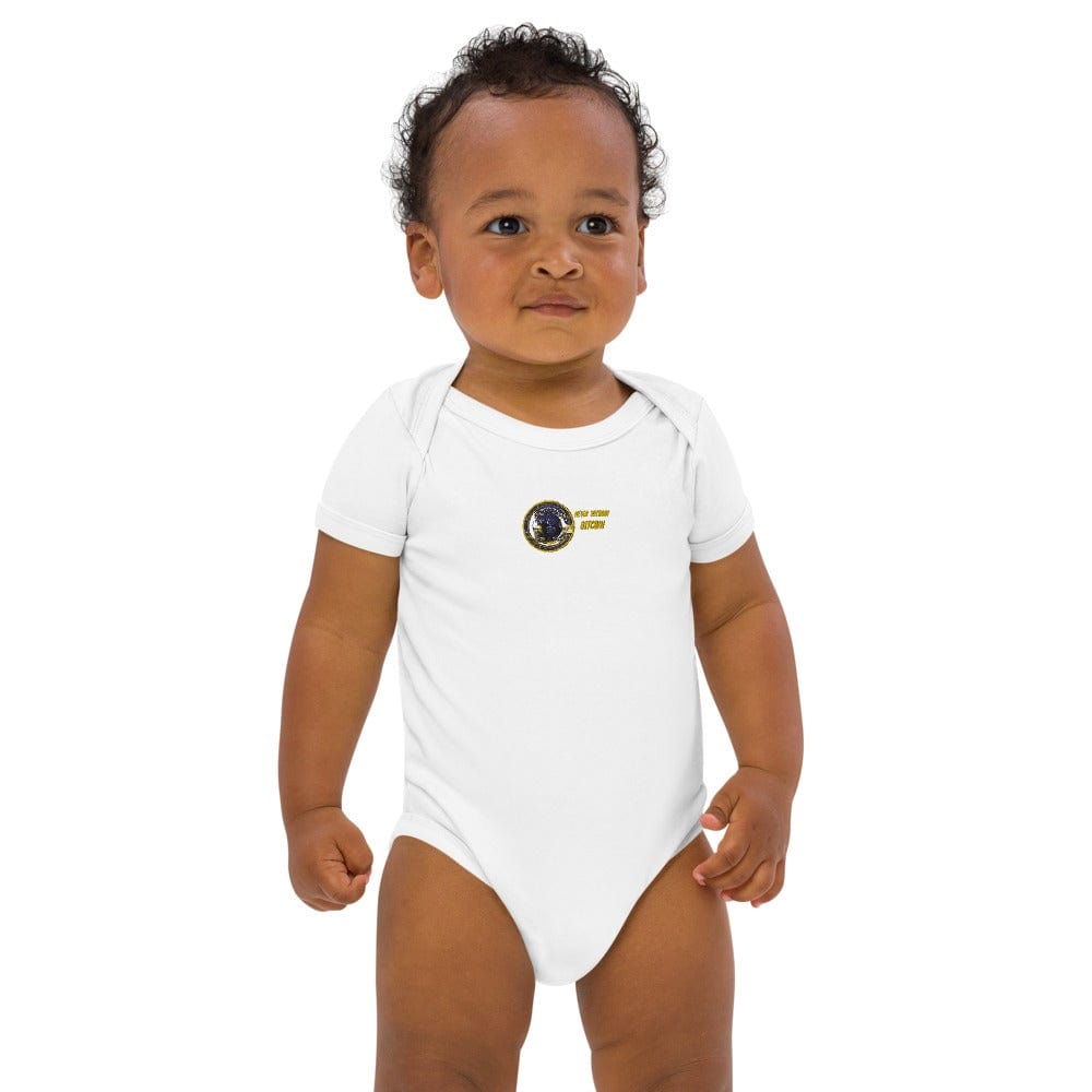 CryptoApparel.cool Organic cotton Bitcoin baby bodysuit
