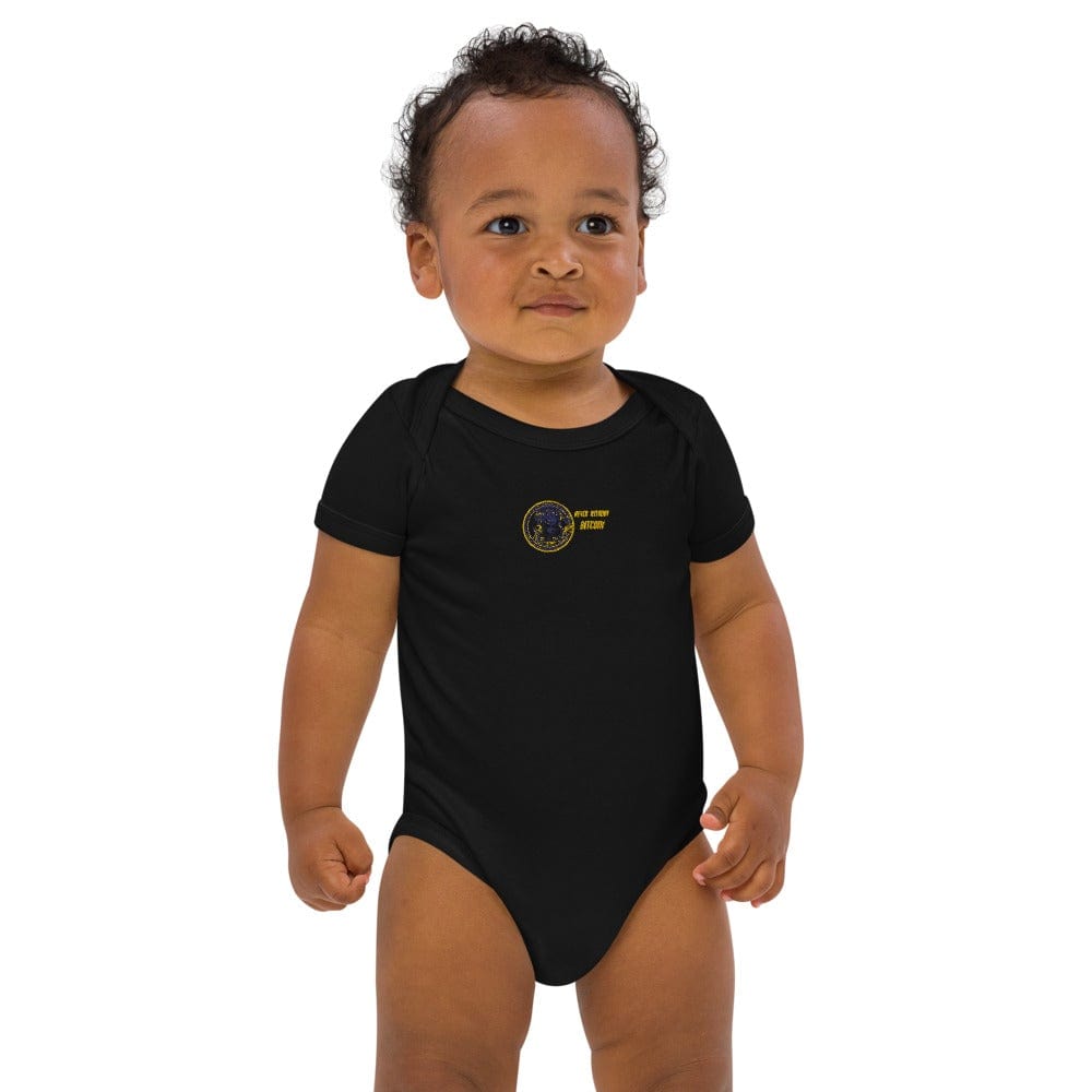CryptoApparel.cool Organic cotton Bitcoin baby bodysuit