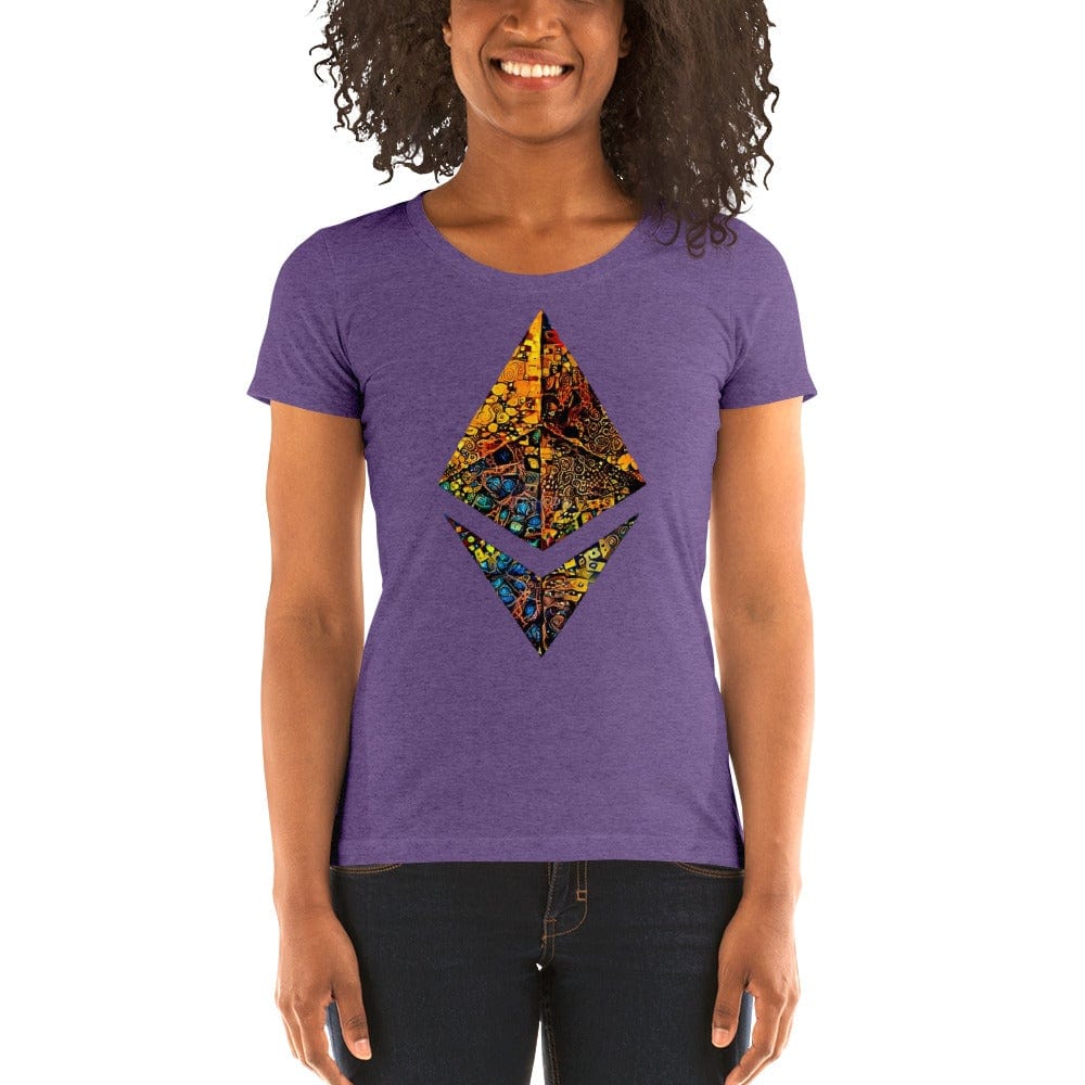 CryptoApparel.cool Purple Triblend / S Ladies' short sleeve Ethereum t-shirt