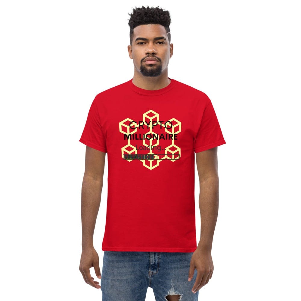 CryptoApparel.cool Red / S Men's heavyweight tee