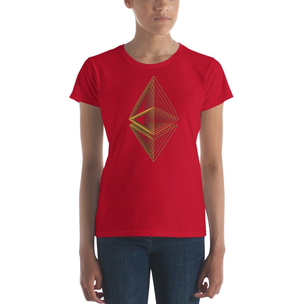 CryptoApparel.cool Red / S Women's Ethereum short sleeve t-shirt