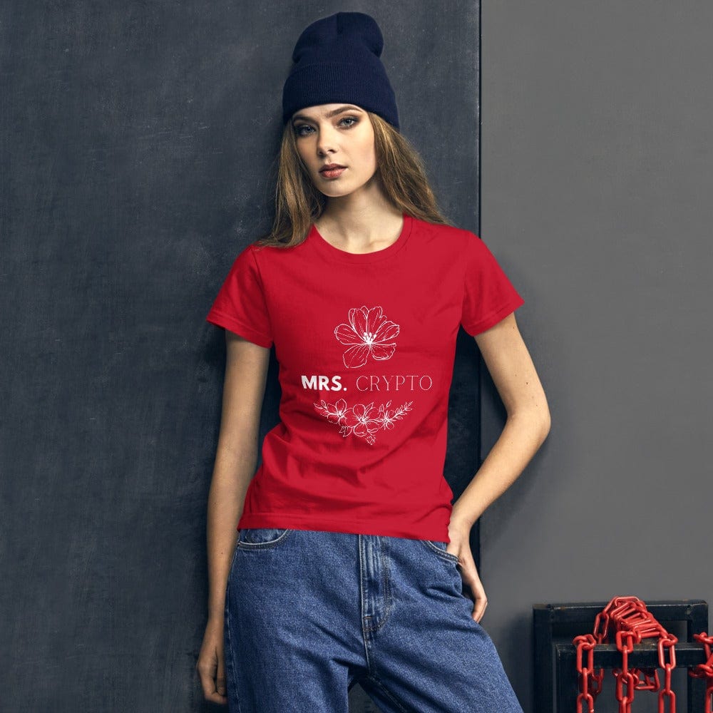 CryptoApparel.cool Red / S Women's short sleeve Crypto t-shirt