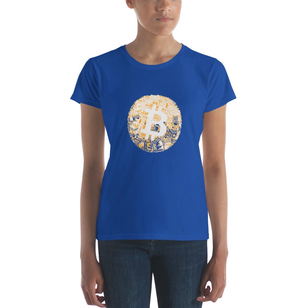 CryptoApparel.cool Royal Blue / S Women's Bitcoin short sleeve t-shirt