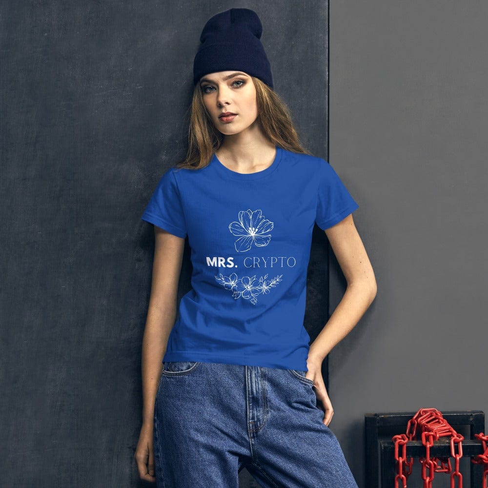 CryptoApparel.cool Royal Blue / S Women's short sleeve Crypto t-shirt