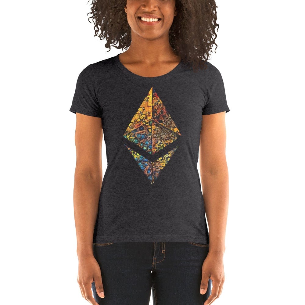 CryptoApparel.cool Solid Dark Grey Triblend / S Ladies' short sleeve Ethereum t-shirt