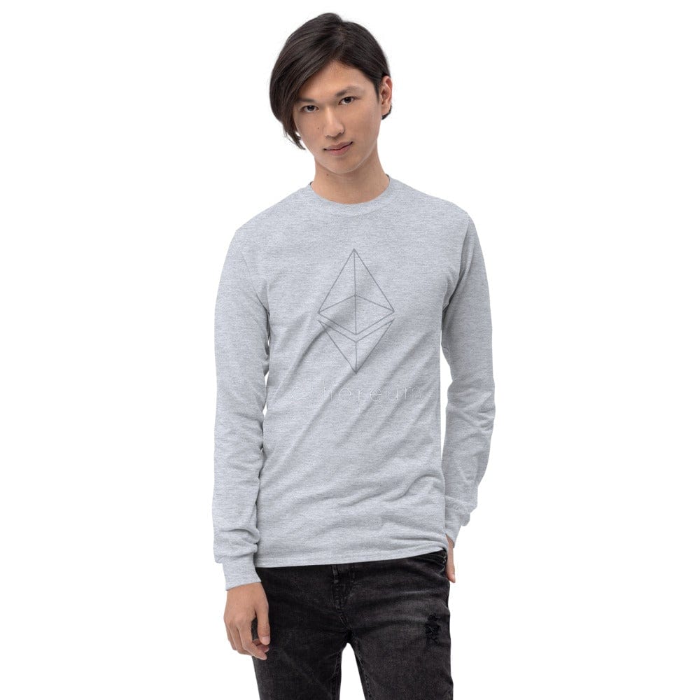 CryptoApparel.cool Sport Grey / S Men’s Long Sleeve Ethereum Shirt