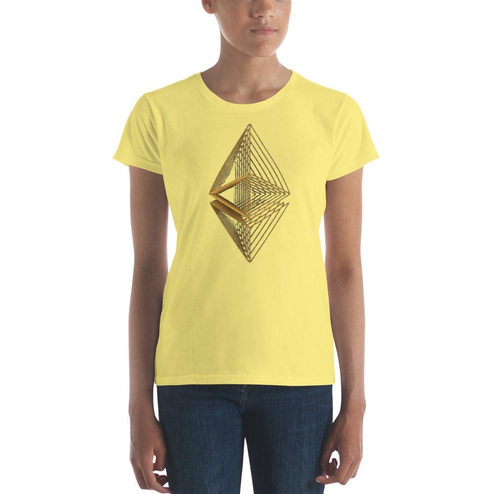 CryptoApparel.cool Spring Yellow / S Women's Ethereum short sleeve t-shirt