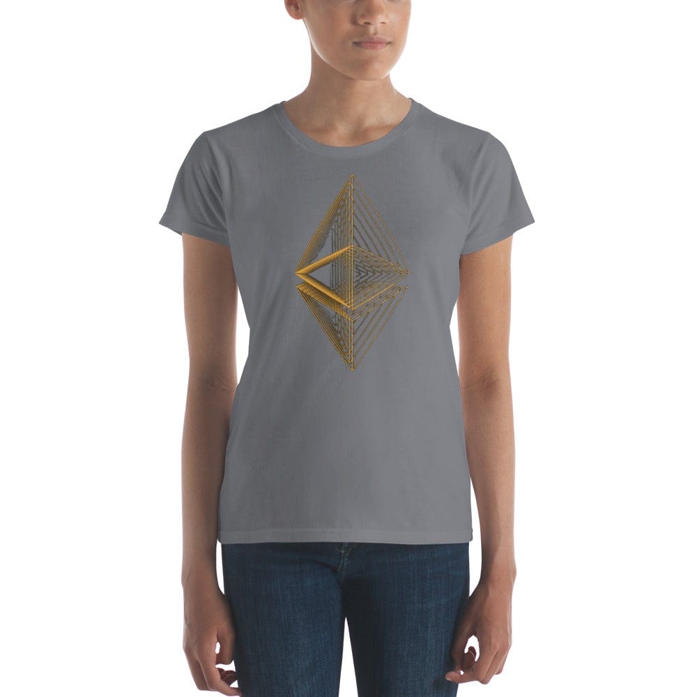 CryptoApparel.cool Storm Grey / S Women's Ethereum short sleeve t-shirt