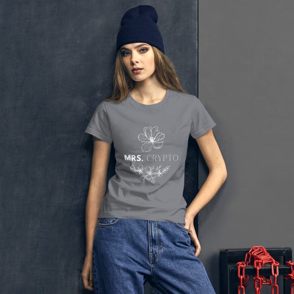 CryptoApparel.cool Storm Grey / S Women's short sleeve Crypto t-shirt