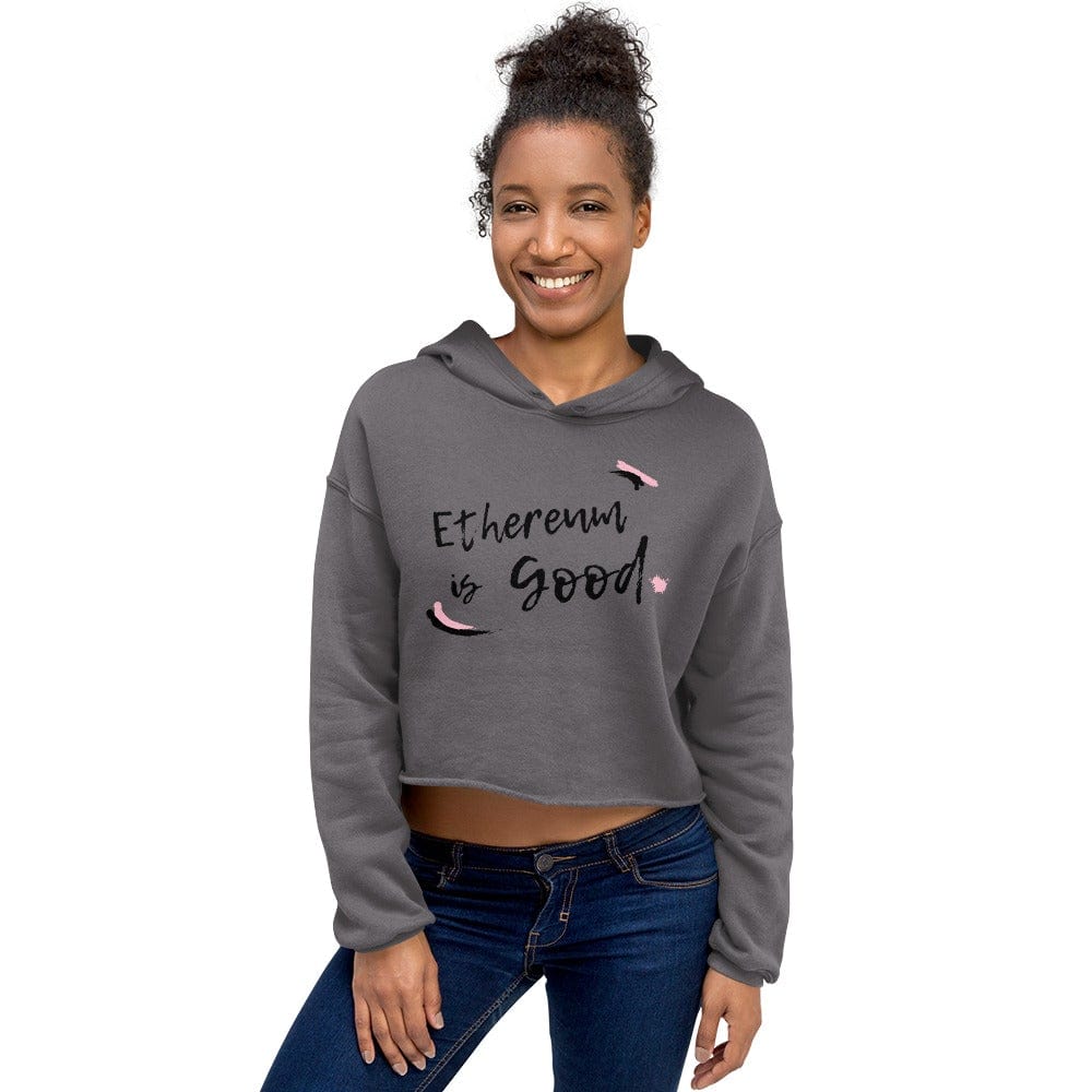 CryptoApparel.cool Storm / S Crop Ethereum | Bitcoin Hoodie