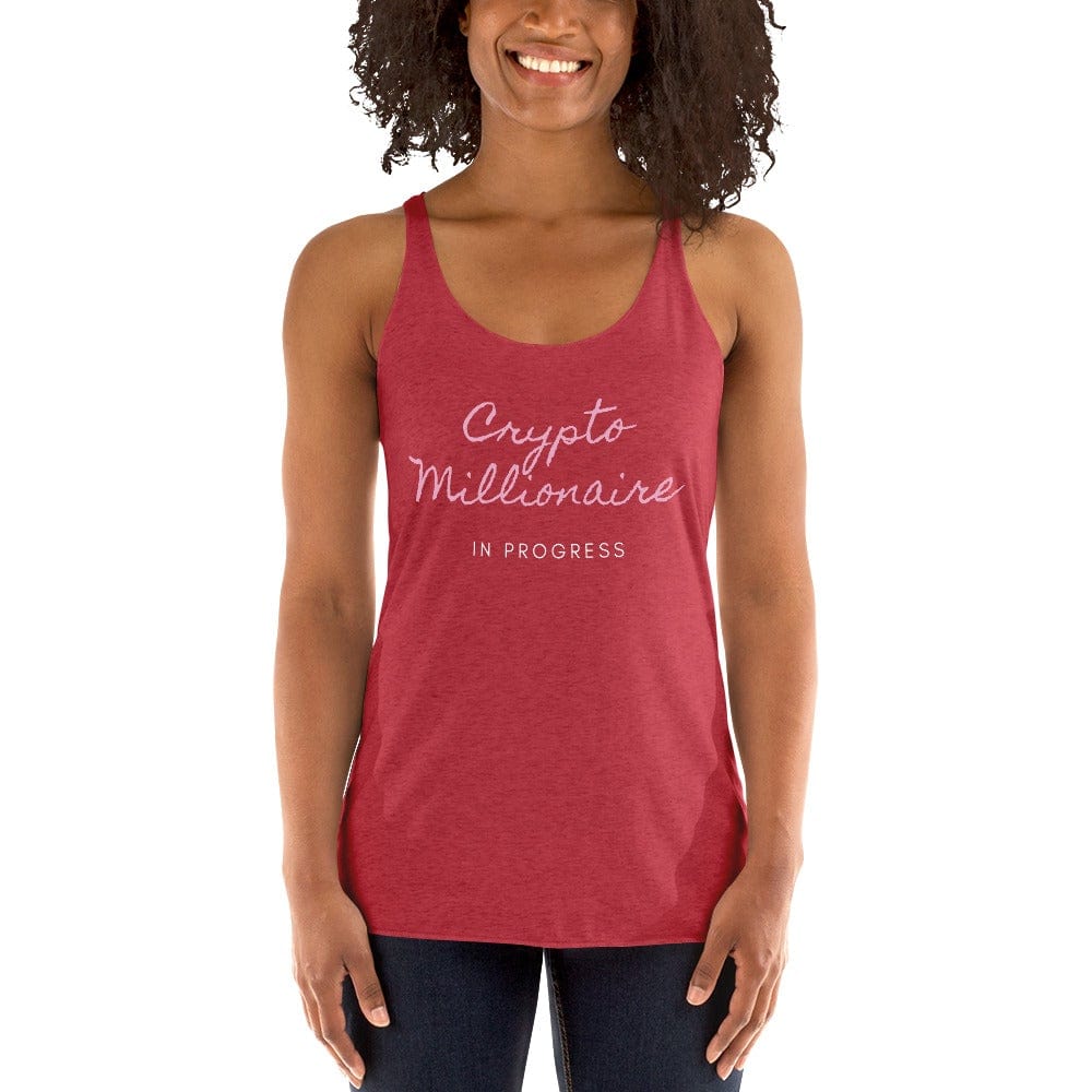 CryptoApparel.cool Vintage Red / XS Women's Racerback Crypto Tank