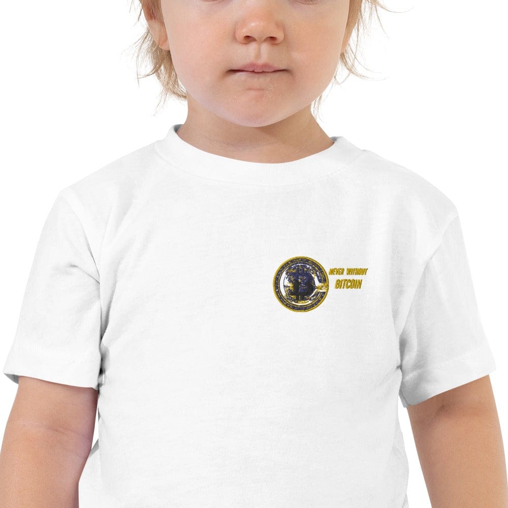 CryptoApparel.cool White / 2T Toddler Short Sleeve Bitcoin Tee