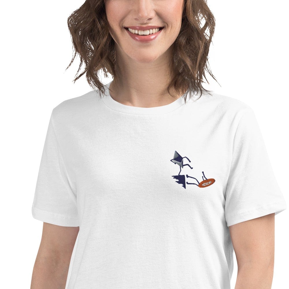 CryptoApparel.cool White / S Women's Relaxed Crypto | Ethereum | Bitcoin T-Shirt