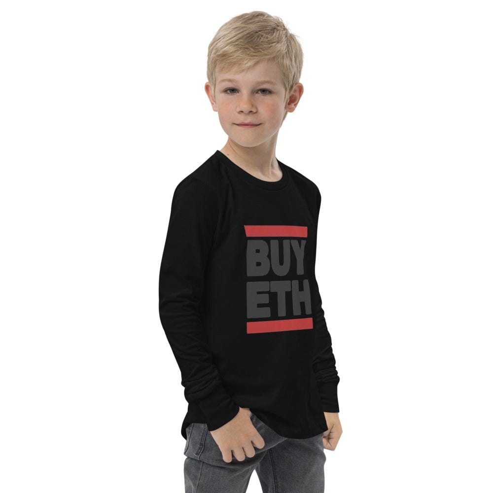 CryptoApparel.cool Youth Ethereum long sleeve tee